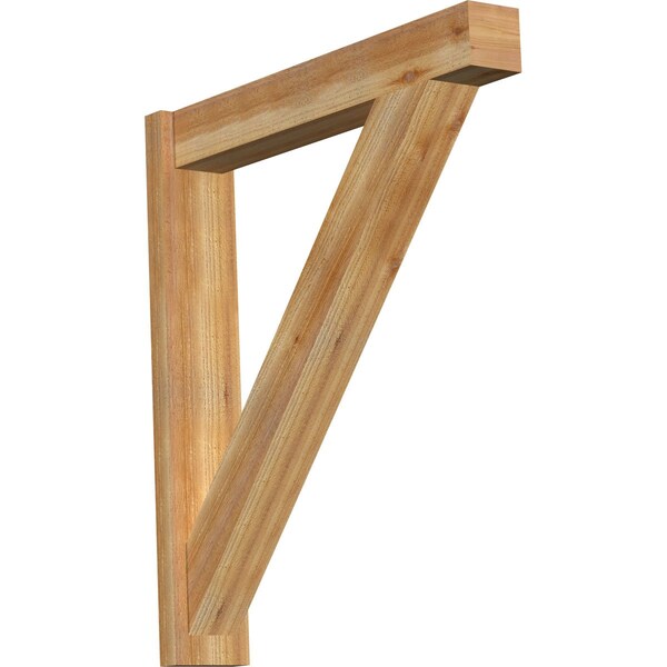 Ekena Millwork Traditional Block Rough Sawn Outlooker, Western Red Cedar, 6"W x 34"D x 38"H OUT06X34X38TRA05RWR - main